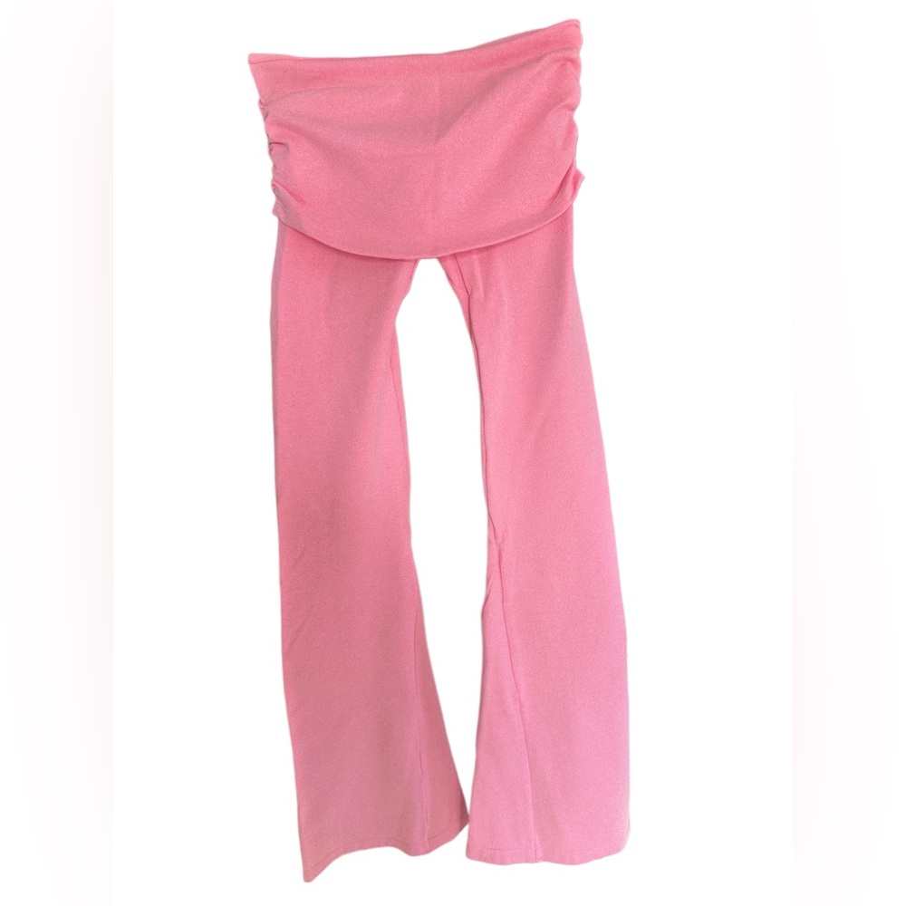 Pink Rolled Top Pants